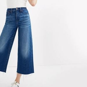 Madewell Wide Leg Crop Jeans in Frida Wash